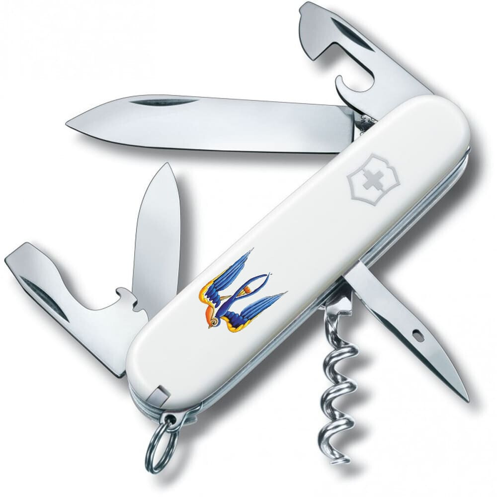 Ніж Victorinox Spartan Ukraine 91мм,12функ,біл ,Ластівка (Vx13603.7_T1230u) фото1