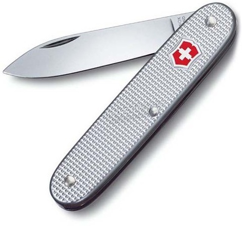 Нож Victorinox Swiss Army 1 93мм, 1функ, рифл.серебро (Vx08000.26) фото1
