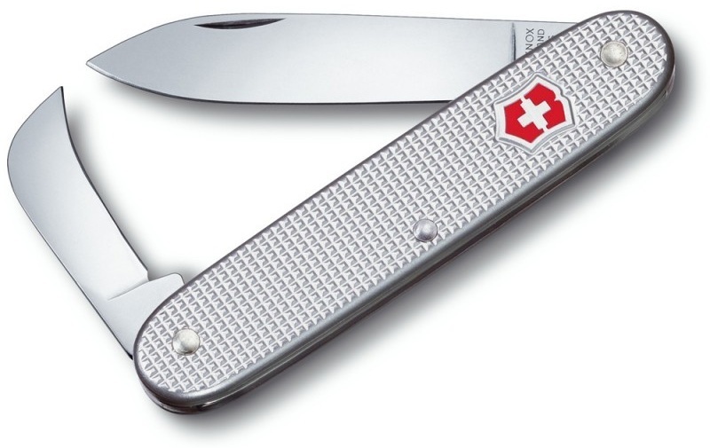 Ніж Victorinox Swiss Army 2 93мм,2функ,ріфл.срібл (Vx08060.26) фото1