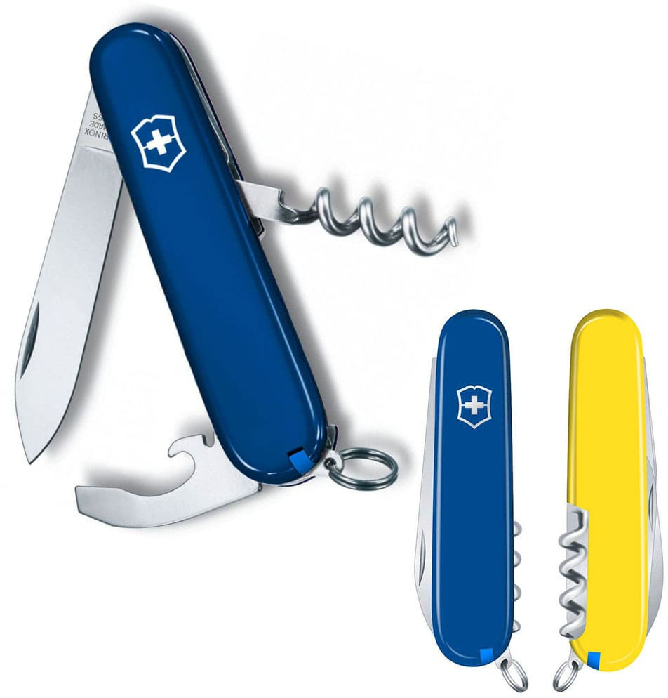 Нож Victorinox Waiter Ukraine 84мм, 9функ, син-желт (Vx03303.2.8) фото1