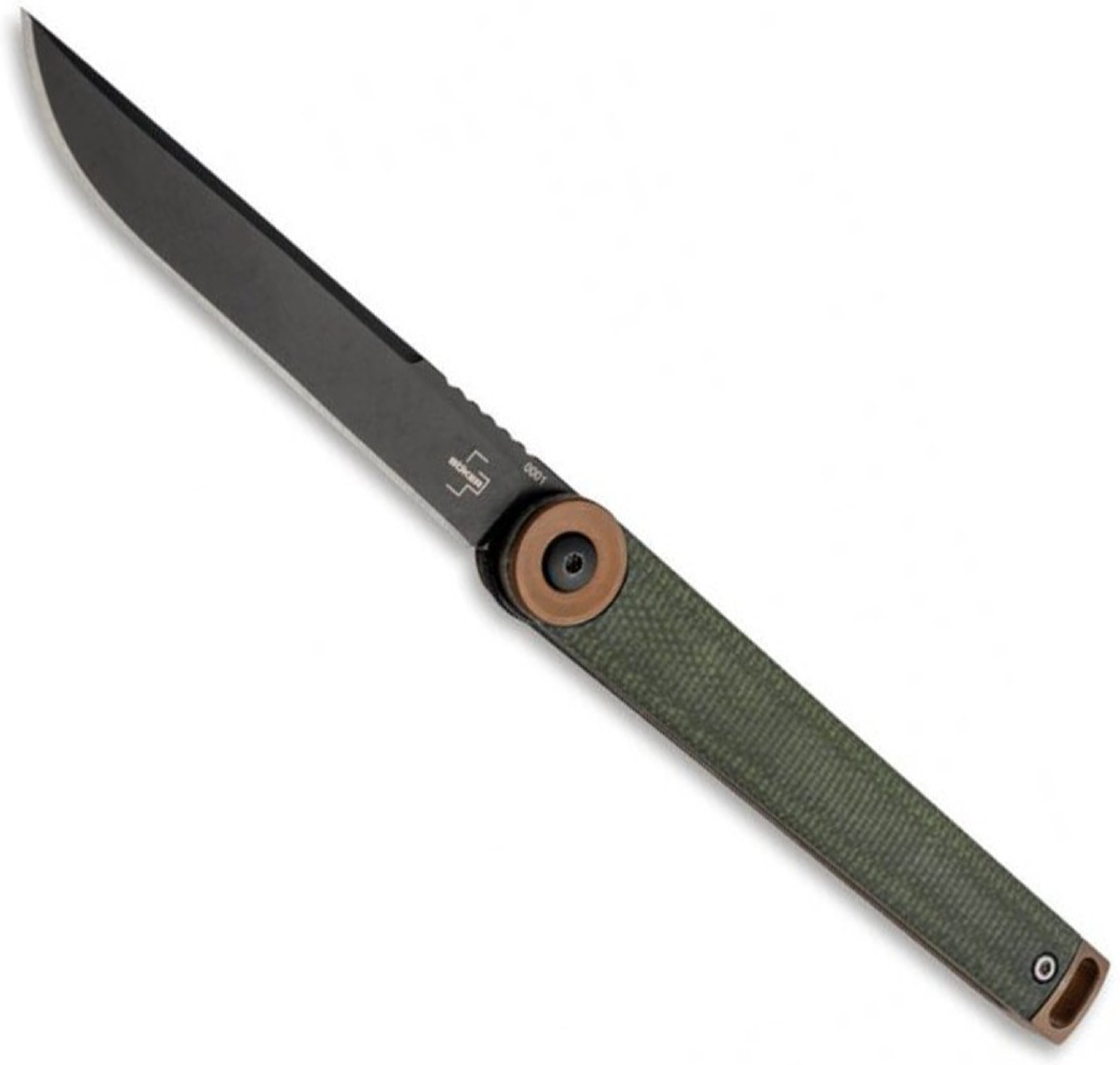 Ніж Boker Plus Kaizen, Micarta green (01BO391) фото1