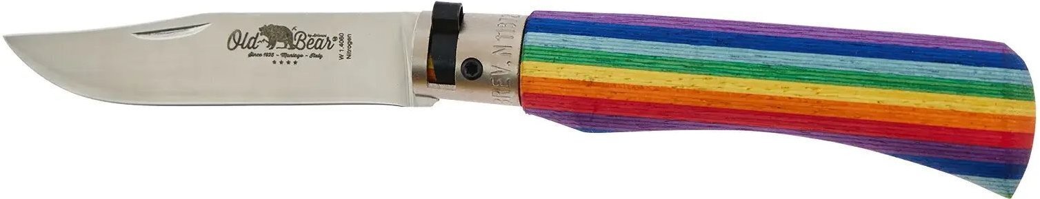 Нож Old Bear Rainbow XL, 420 steel, wood handle, rainbow (9307/23_MAK) фото1