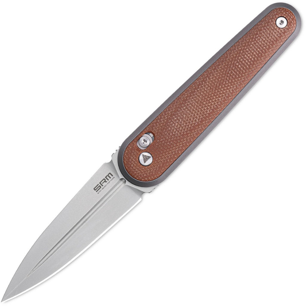 Нож складной карманный SRM Twin (7.6 см) N690 / Micarta коричневый (251MB-MN) фото1