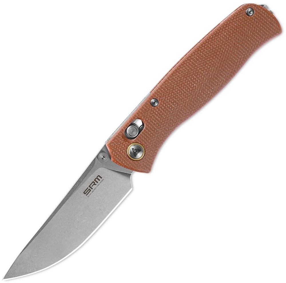 Нож складной туристический SRM Medal (8.2 см) 10Cr/Micarta коричневый (255L-MN) фото1