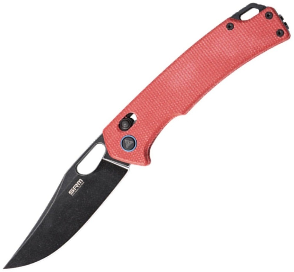 Ніж складаний туристичний SRM Retriever (9 см) 10Cr / Micarta червоний (9203-MR2) фото1