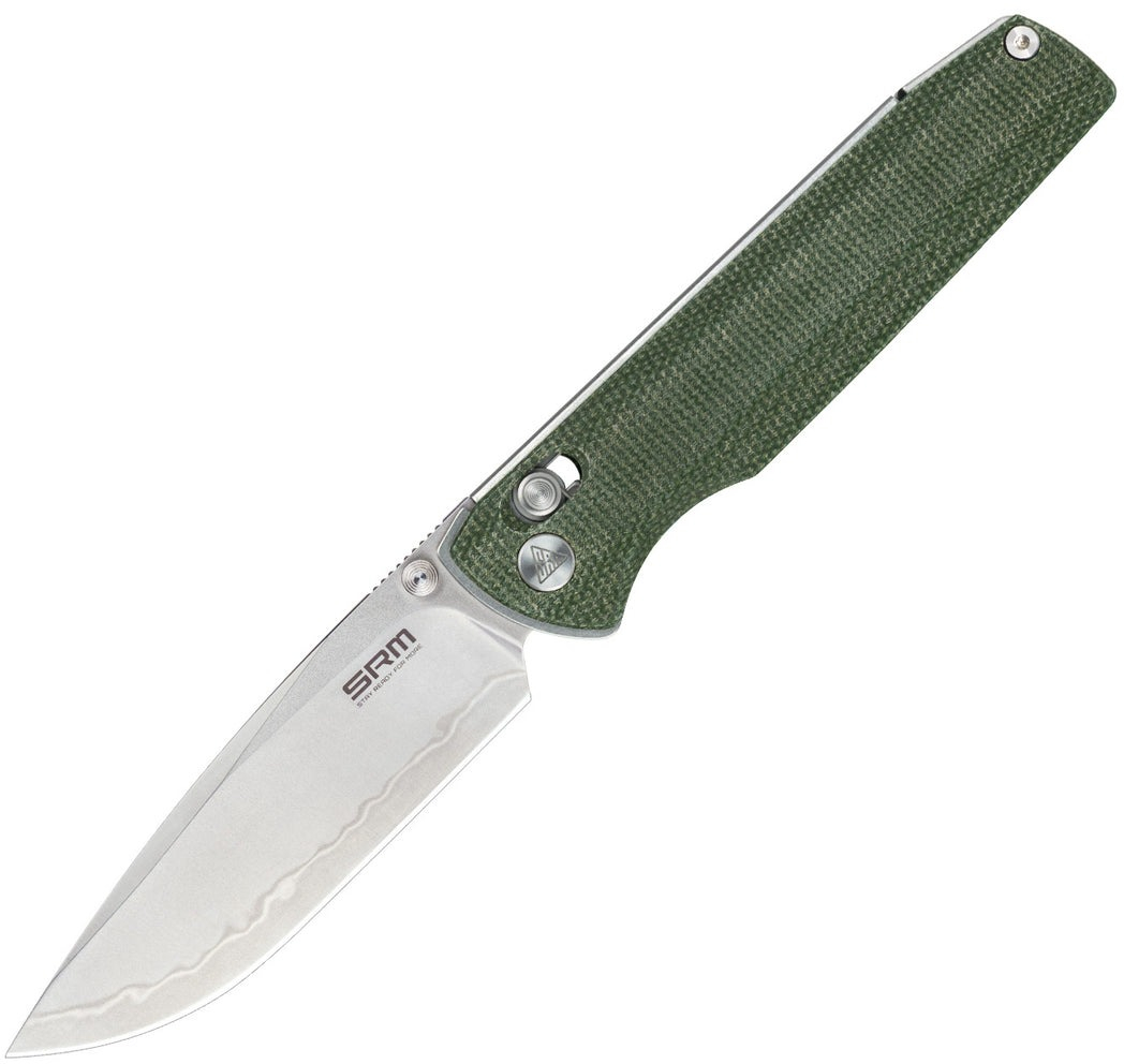 Ніж складаний туристичний SRM Terrier (9.3 см) 140Cr / Micarta зелений (258L-MG2) фото1