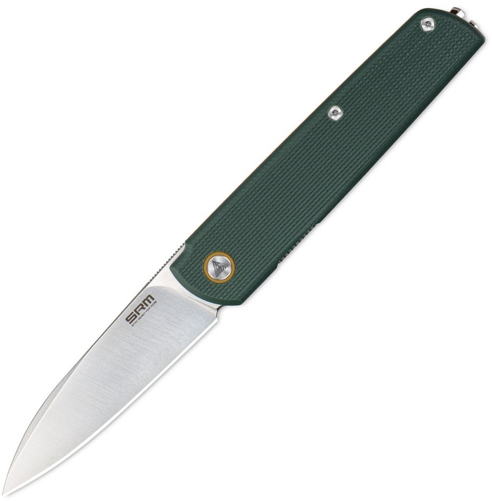 Ніж складаний туристичний SRM (8.2 см) 14C28N / G10 зелений (408L-GX) фото1