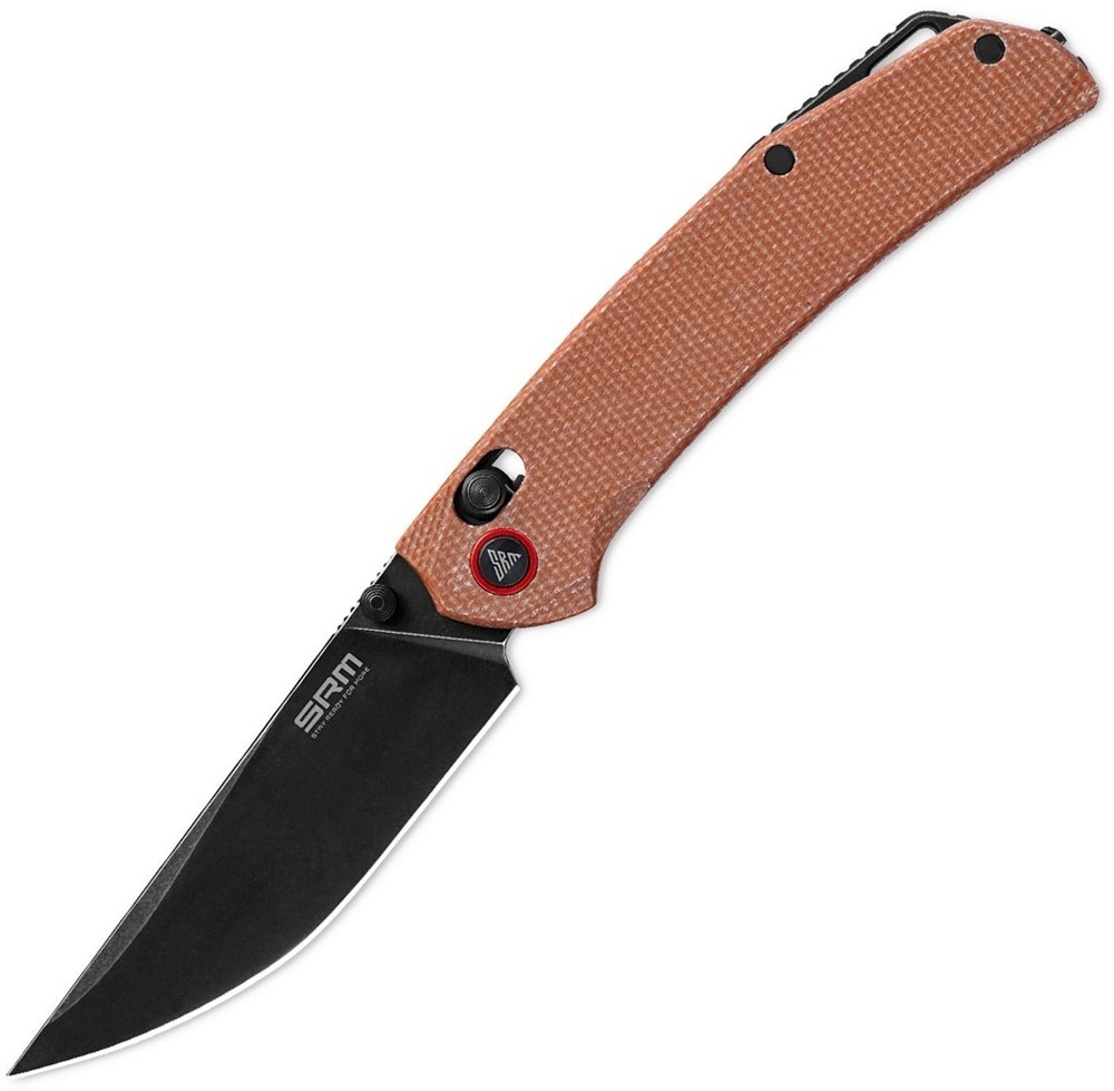Нож складной туристический SRM Asika (8.8 см) 14C28N / Micarta коричневый (411L-MN) фото1