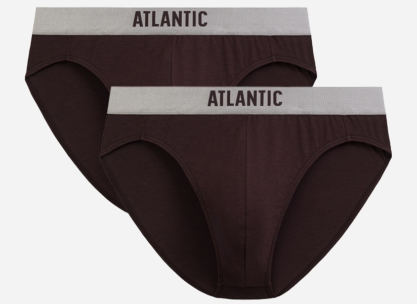 Набор трусов - брифов мужских Atlantic 2MP - 1589 S 2 шт шоколадные фото1