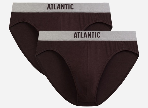 Набор трусов - брифов мужских Atlantic 2MP - 1589 L 2 шт шоколадные фото