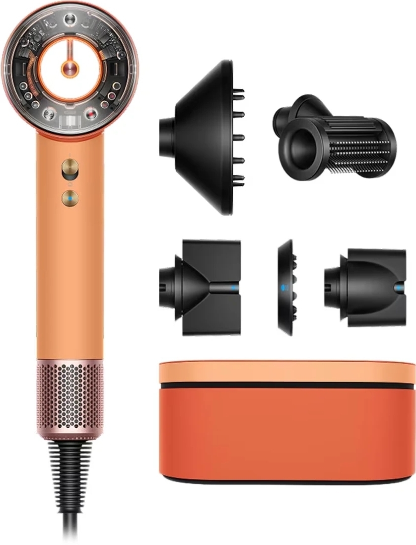 Фен Dyson Supersonic HD16 Nural Straight/Wavy Ceramic apricot/Topaz (176964-01) фото1