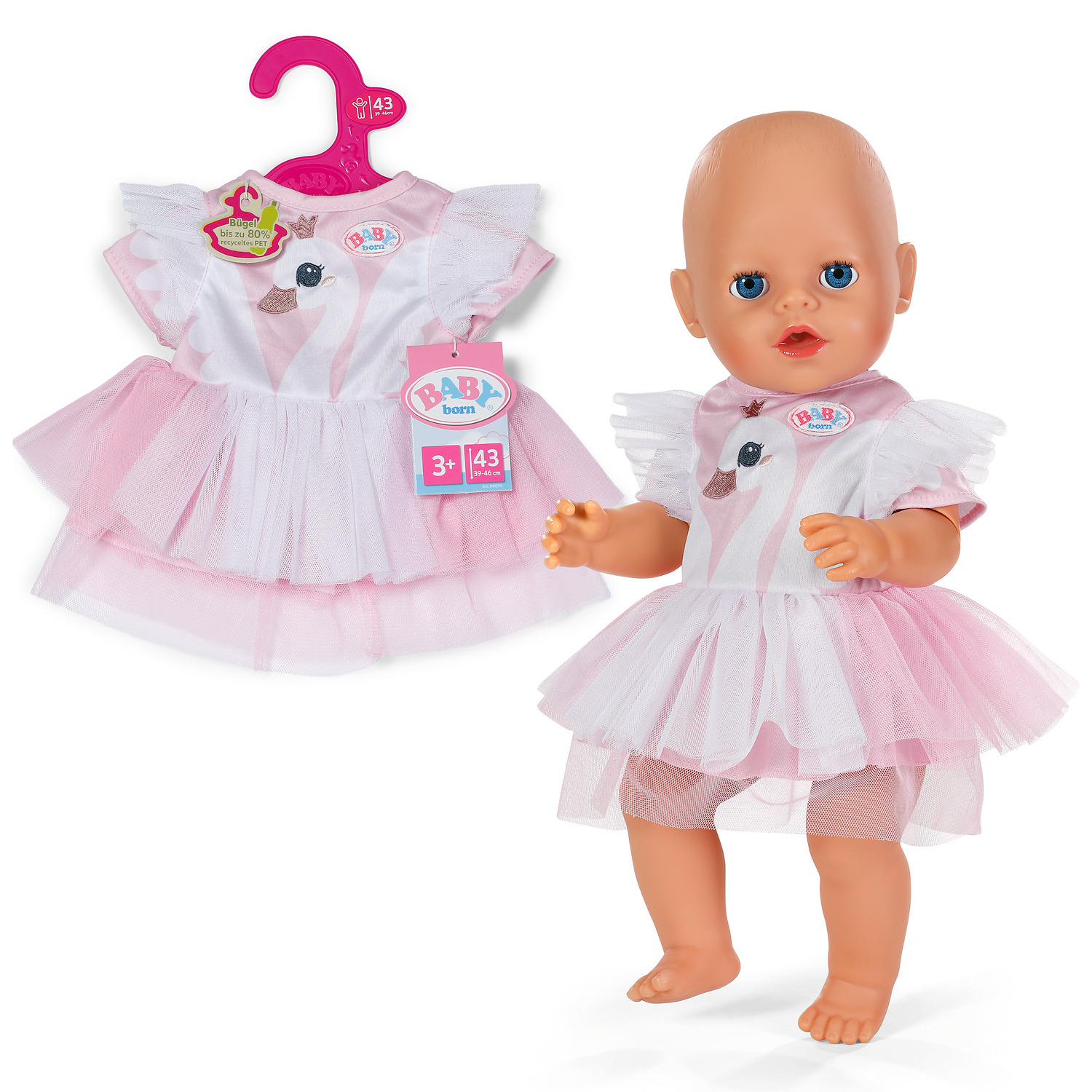 Одежда для куклы Baby Born – Платье с лебедем (43 см) (841099) фото1