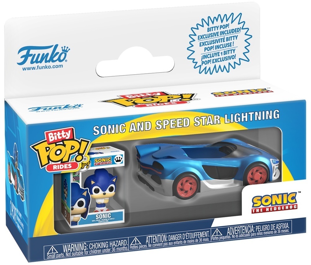 Набор фигурок Bitty POP! Rides серии Соник - Ёж Соник с машиной (92960) фото1