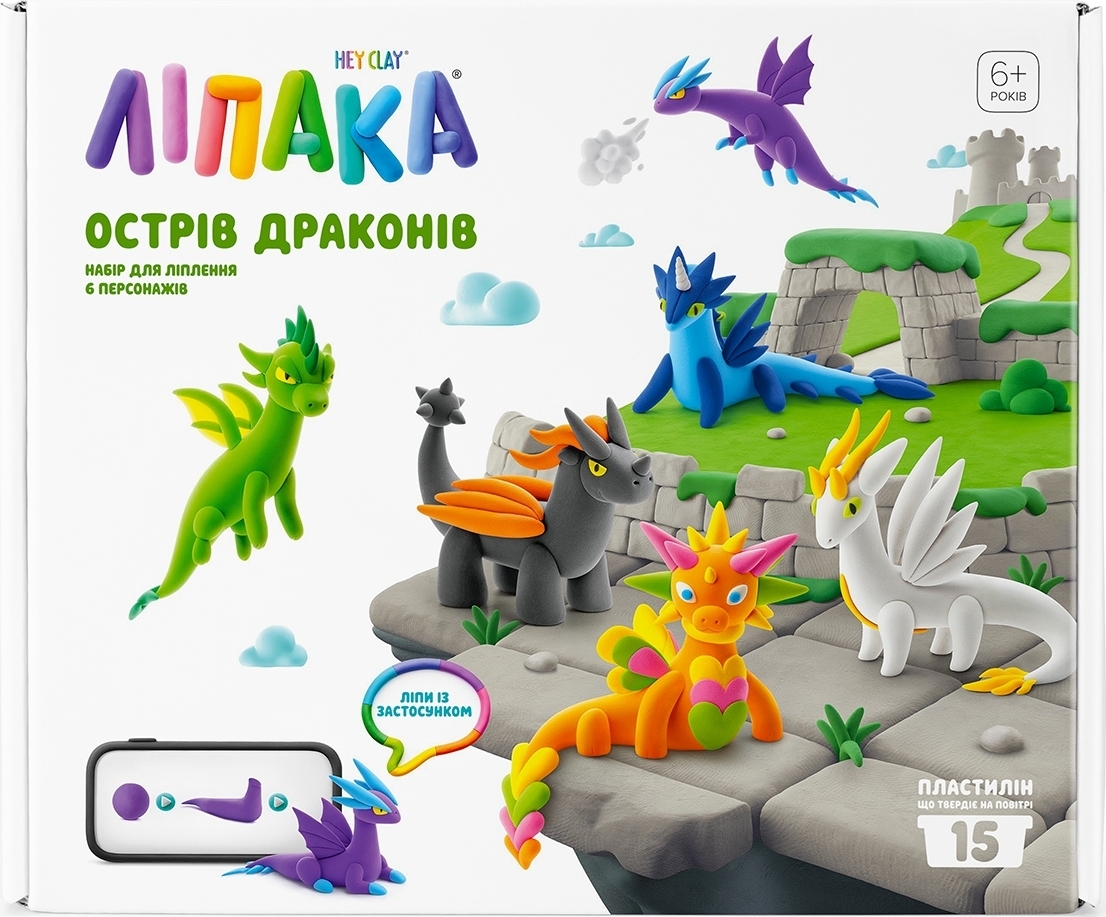 Меганабір пластиліну, що самостійно твердіє, Ліпака - Острів драконів (15035-UA01) фото1