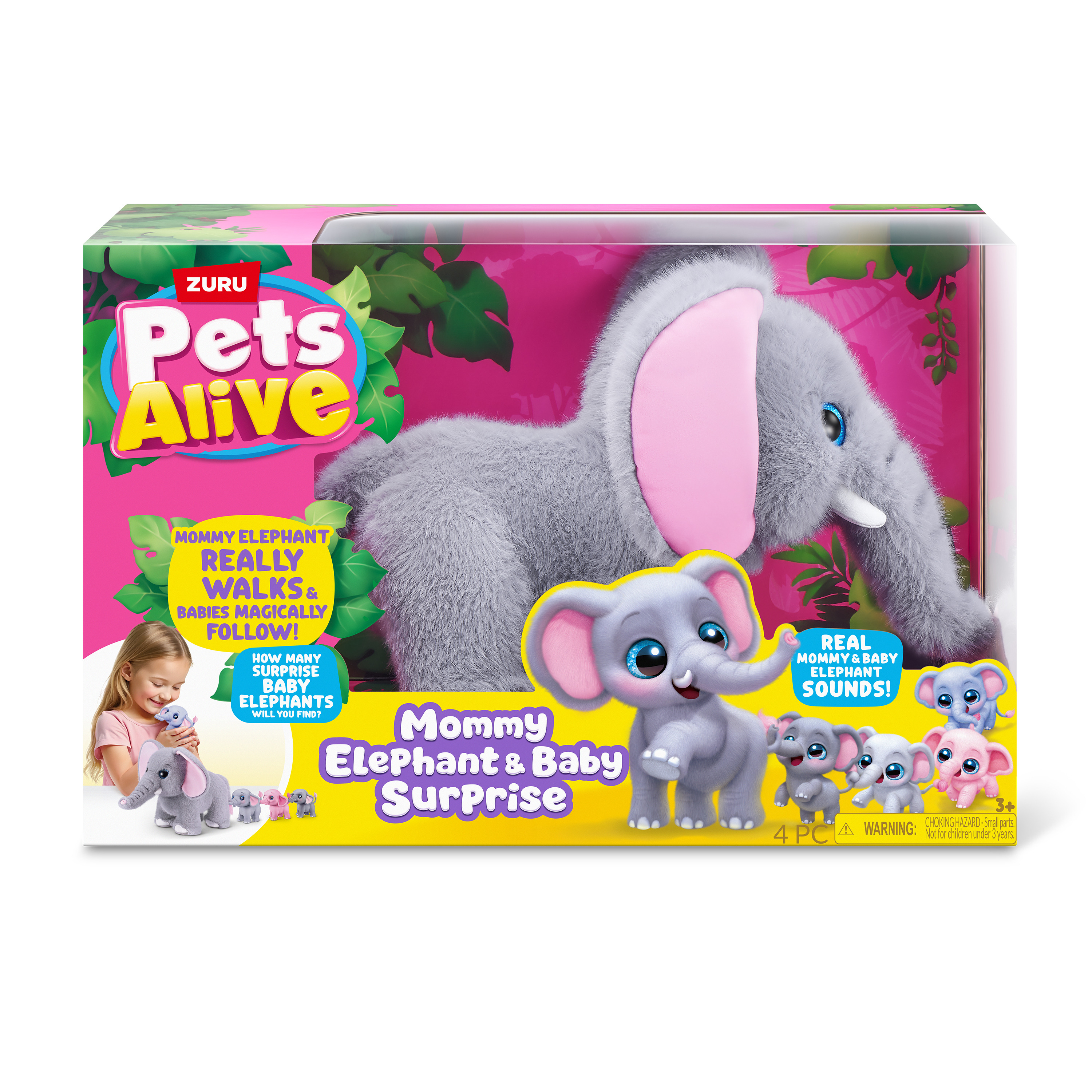 Інтерактивний ігровий набір Pets Alive – Мама слониха з сюрпризом (9570) фото1