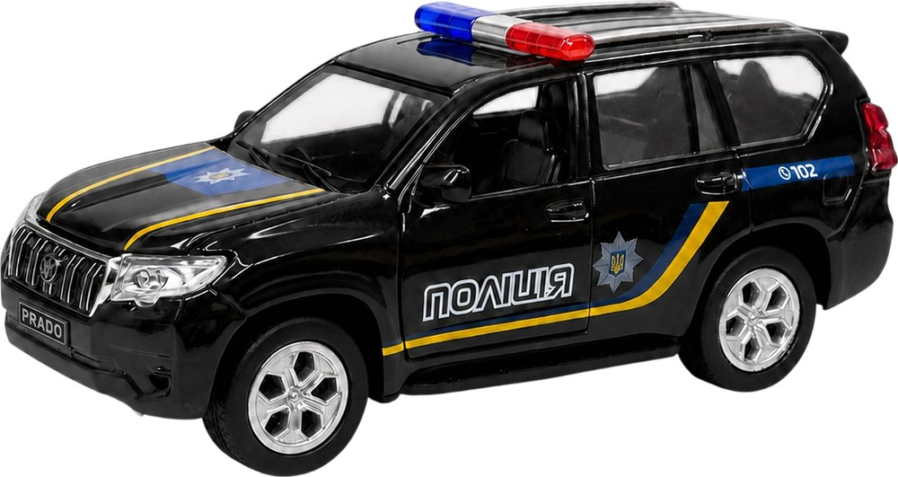 Автомодель TechnoDrive Toyota Prado Поліція (чорний) (KM260416P) фото1