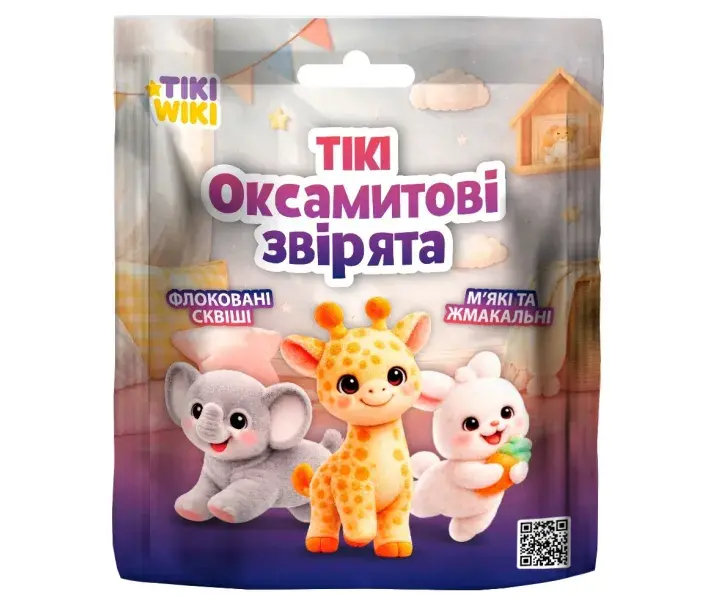 Іграшка-сквіш Tiki Wiki – Tiкi Оксамитові звірята (KD-ZRDW2025011) фото1