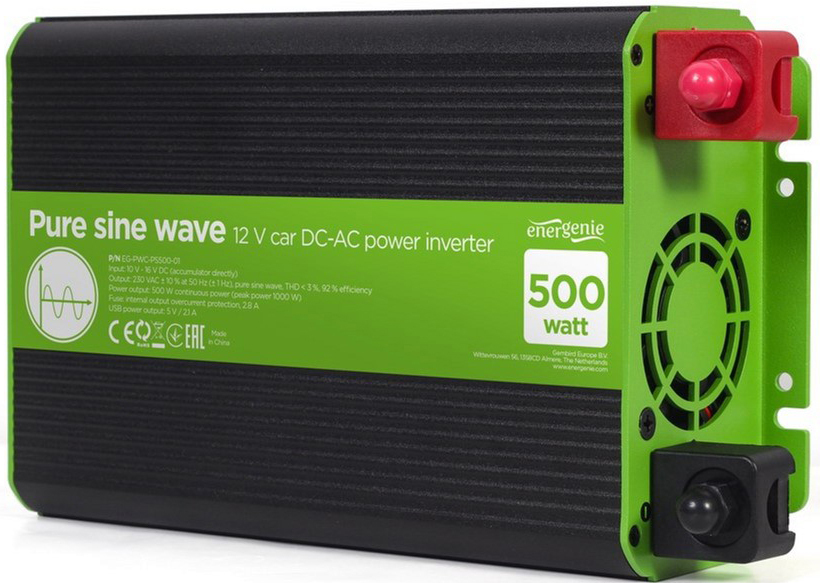 Інвертор автомобільний EnerGenie EG-PWC-PS500-01 фото1