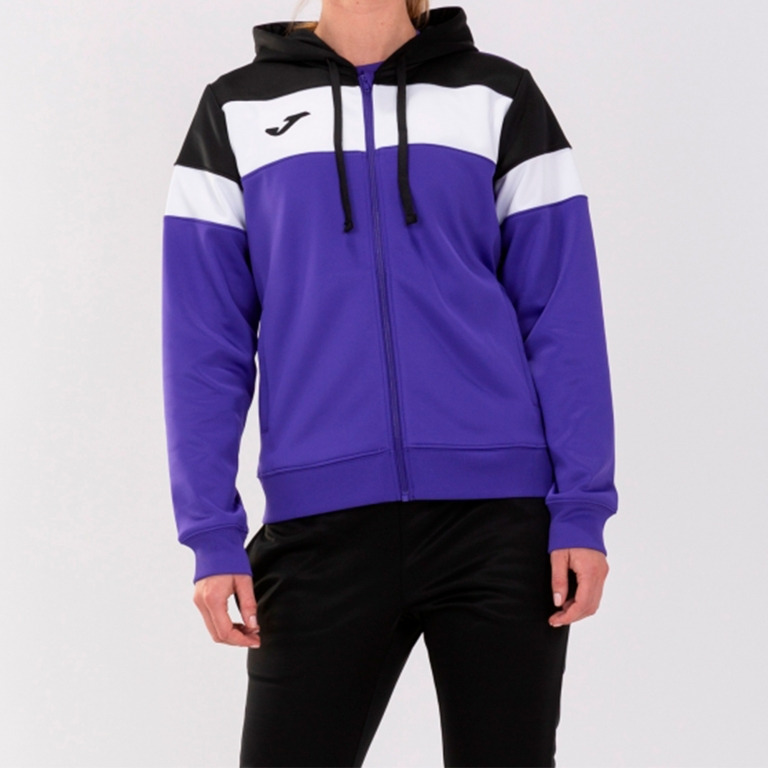 Кофта спортивна жіноча JOMA Crew IV Hoodie 901041.551 XS фіолетова фото1