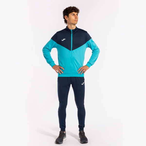 Спортивный костюм кофта, штаны мужской JOMA Oxford Tracksuit 102747.013 S бирюзовый/черный