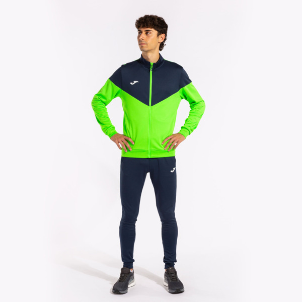 Спортивный костюм кофта, штаны мужской JOMA Oxford Tracksuit 102747.023 M салатовый/темно-синий