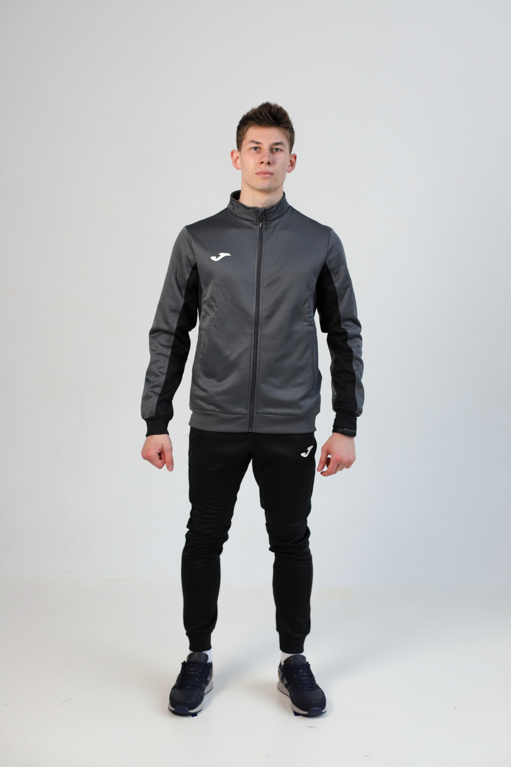 Спортивный костюм кофта, штаны детский JOMA Derby Tracksuit Anthracite 103120.151 4XS черный