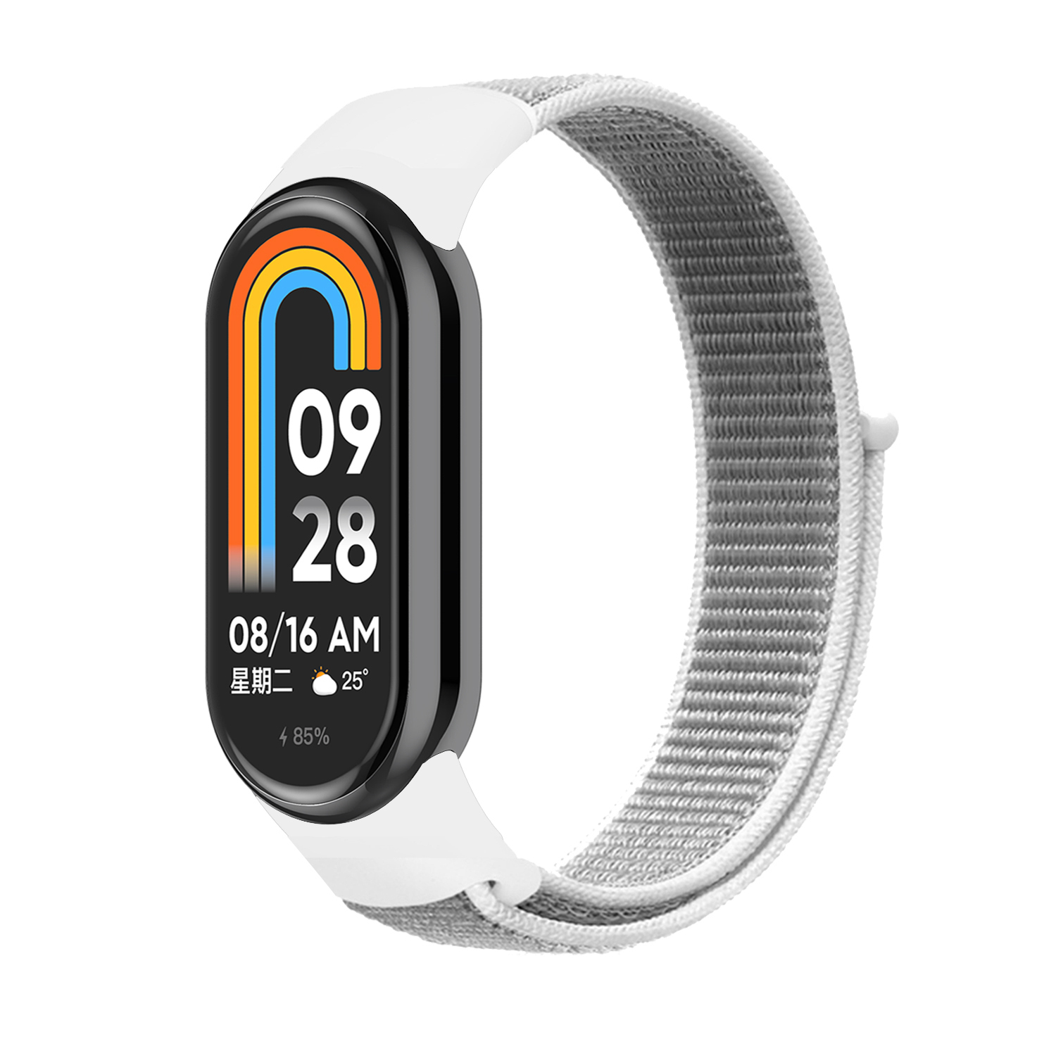 Ремешок нейлоновый ArmorStandart для Xiaomi Smart Band 9/8 White / Grey (ARM74014) фото1