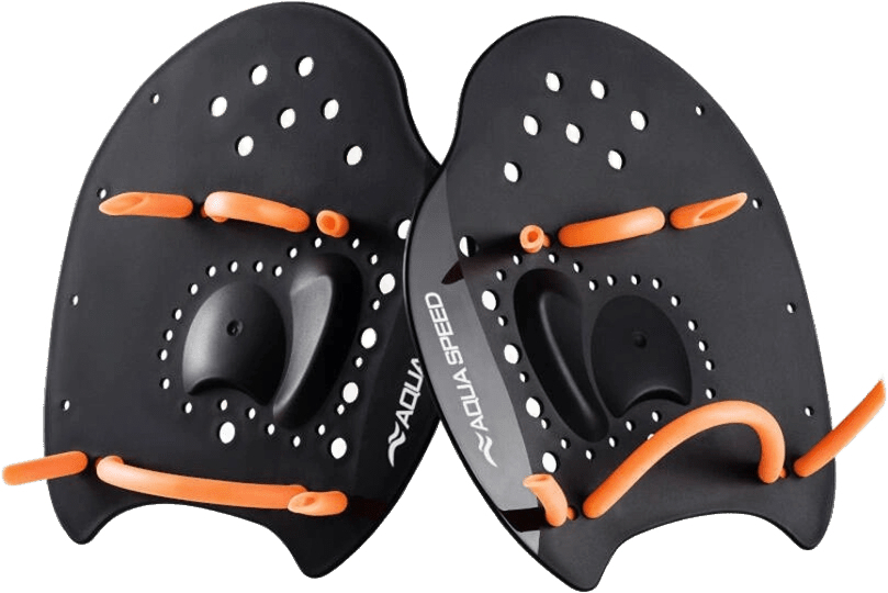 Лопатки для плавання Aqua Speed Skill Paddle чорно-помаранчевий M (147-07M) (5908217617903) фото1