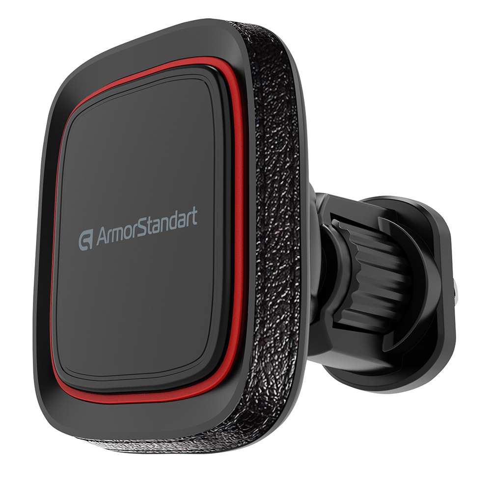 Автотримач магнітний ArmorStandart DriveEasy Airvent Leather Black (ARM89001) фото1