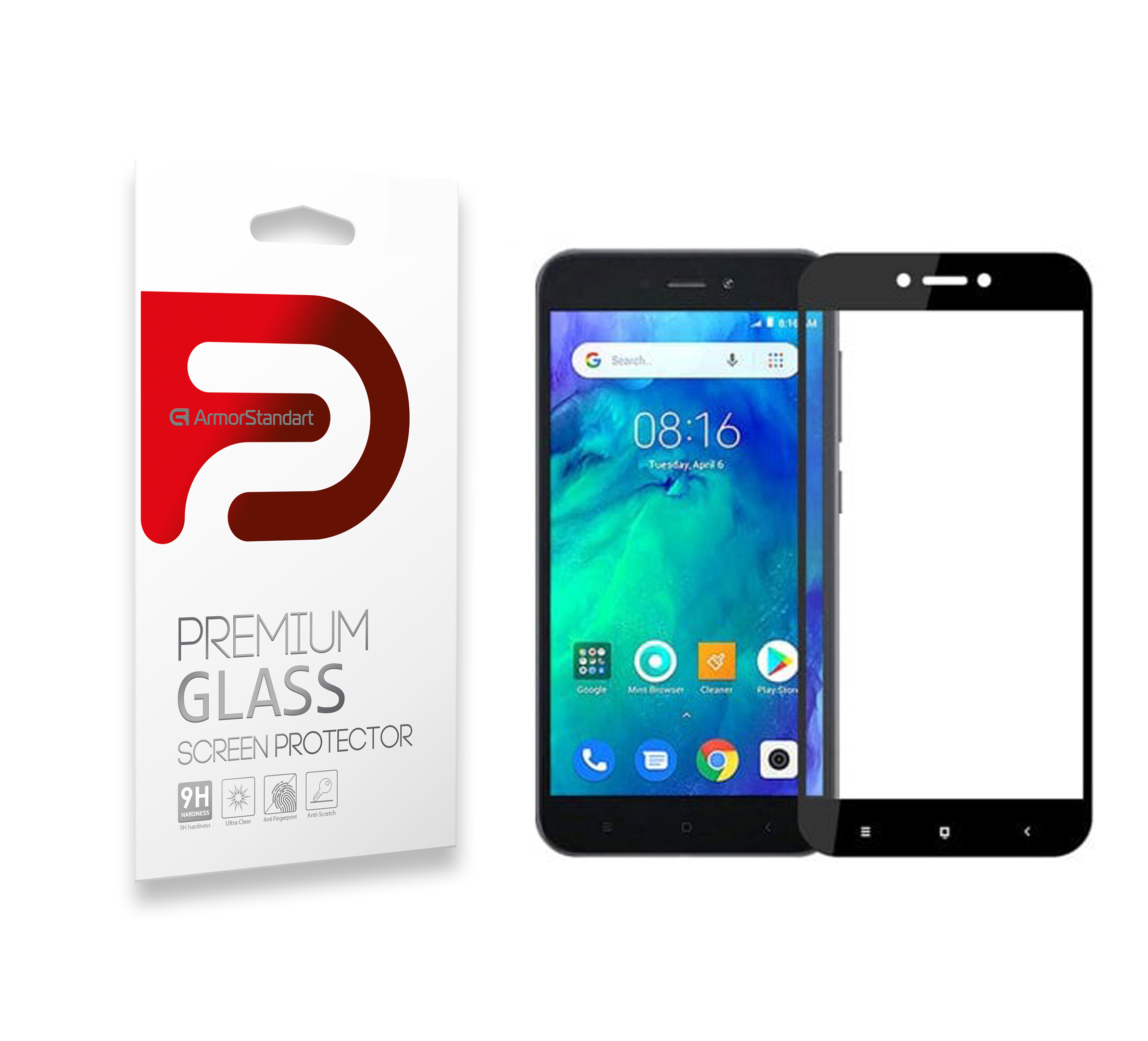 Защитное стекло ArmorStandart Full Glue для Xiaomi Redmi Go Black (ARM54320-GFG-BK) фото1