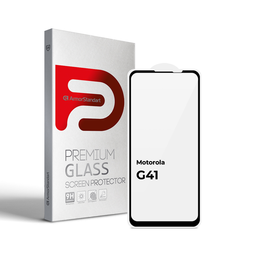 Захисне скло ArmorStandart Full Glue для Motorola G41 Black (ARM65485) фото1
