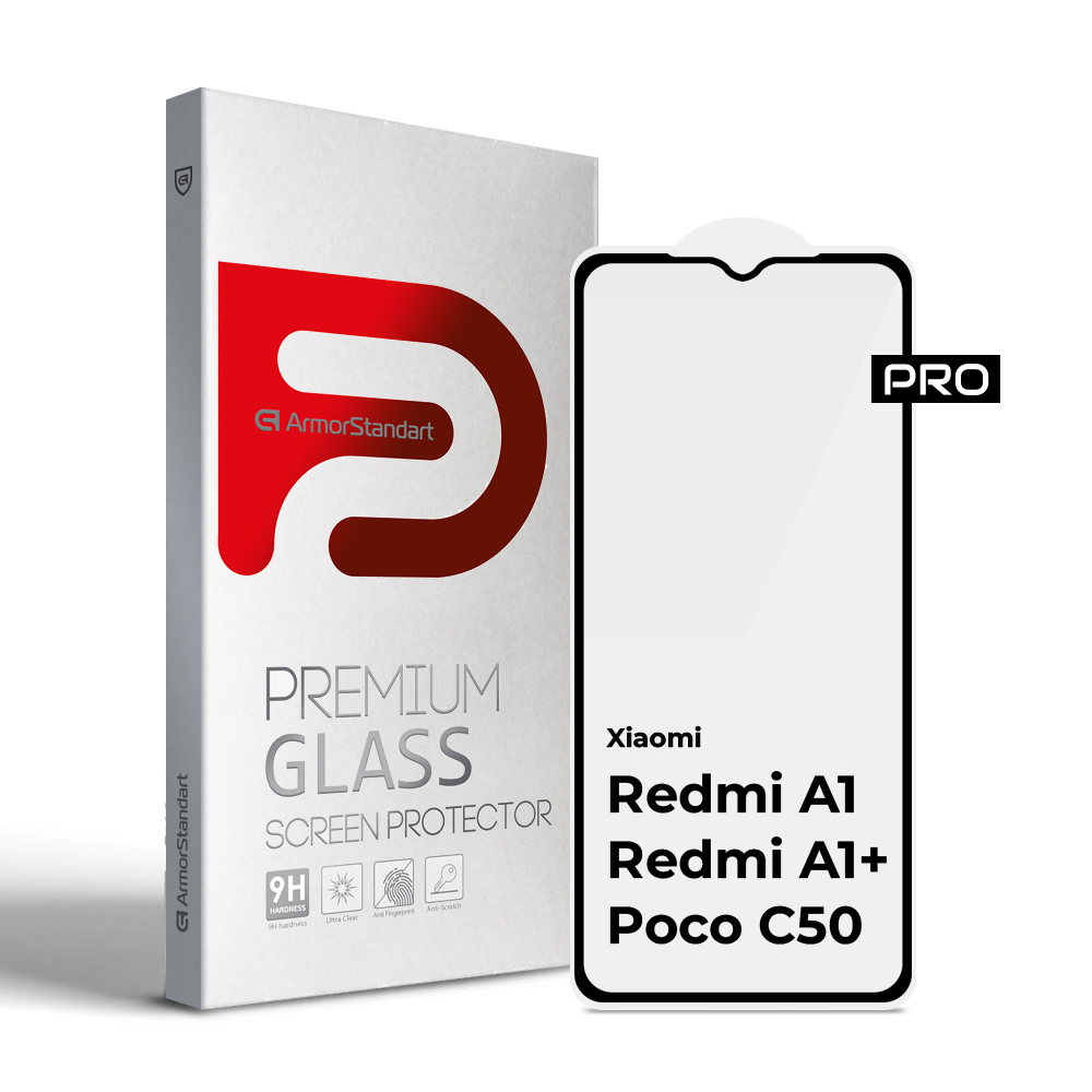Защитное стекло ArmorStandart Pro для Xiaomi Redmi A1 / A1+ / Poco C50 (ARM62818) фото1