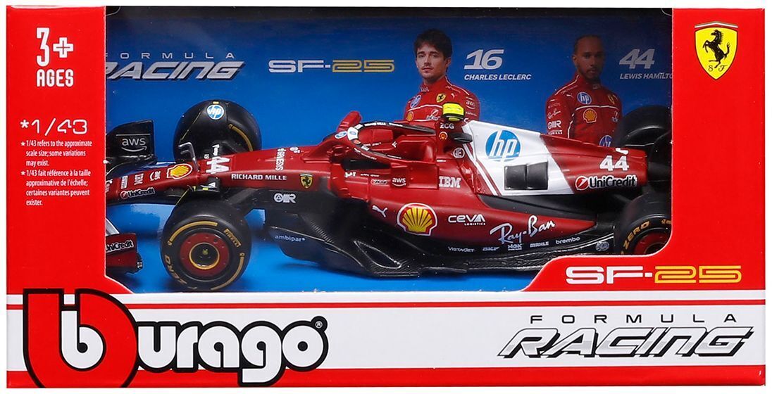 Автомодель Bburago Ferrari Racing - SF-25 (2025) (1:43) (18-36853) фото1