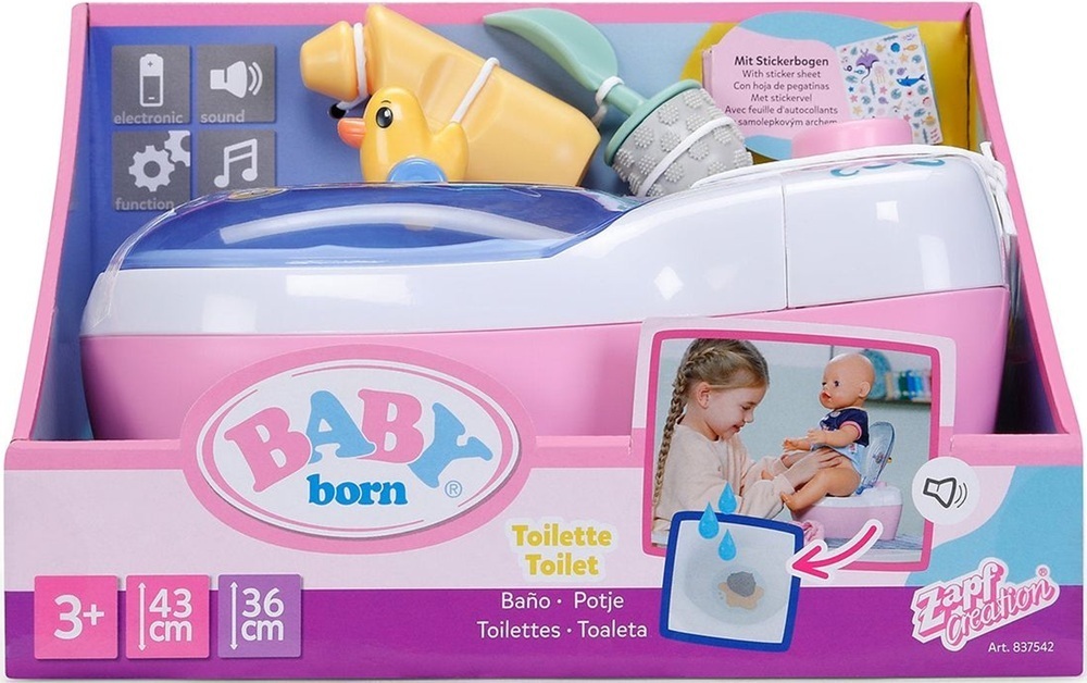 Интерактивный унитазик для куклы Baby Born – Маленький туалет (звук) (837542) фото1