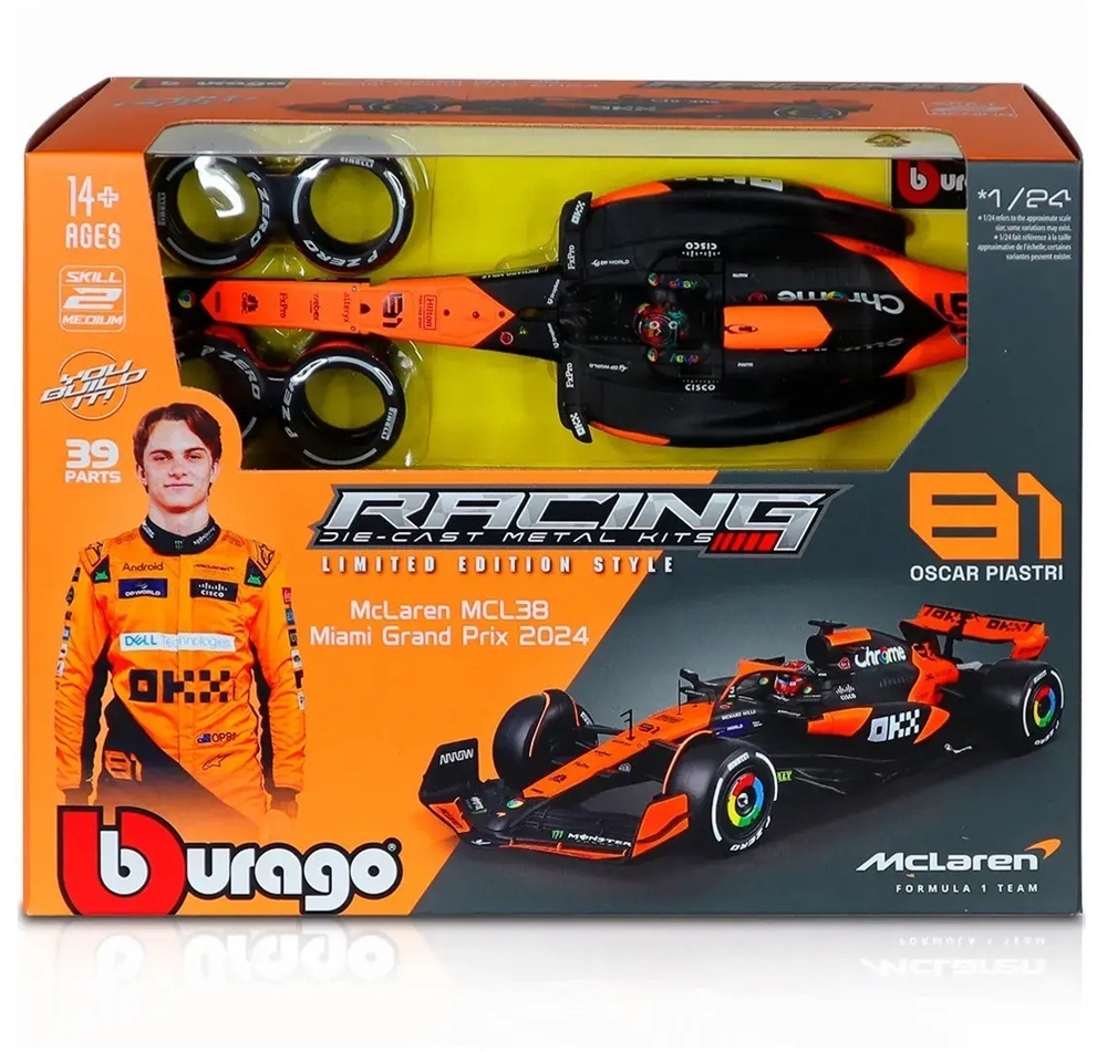 Авто-конструктор Bburago McLaren MCL38 (1:24) (18-28512) фото1