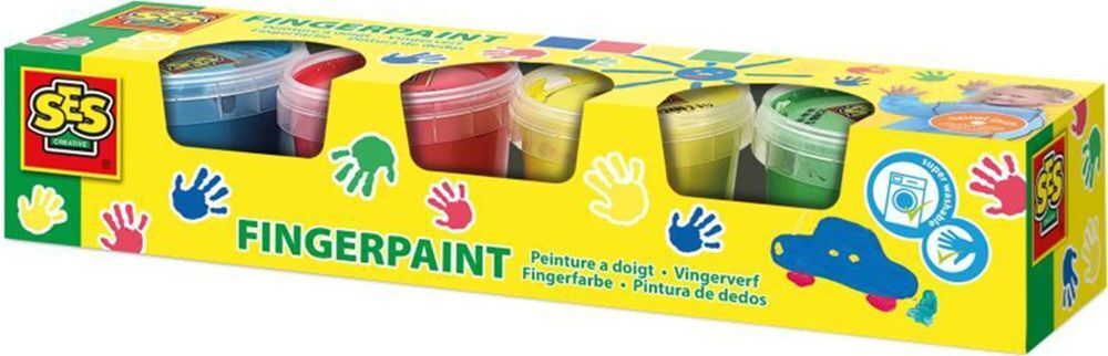 Пальчиковые краски SES Creative Цветные отпечатки (4 цвета) (0391S) фото1