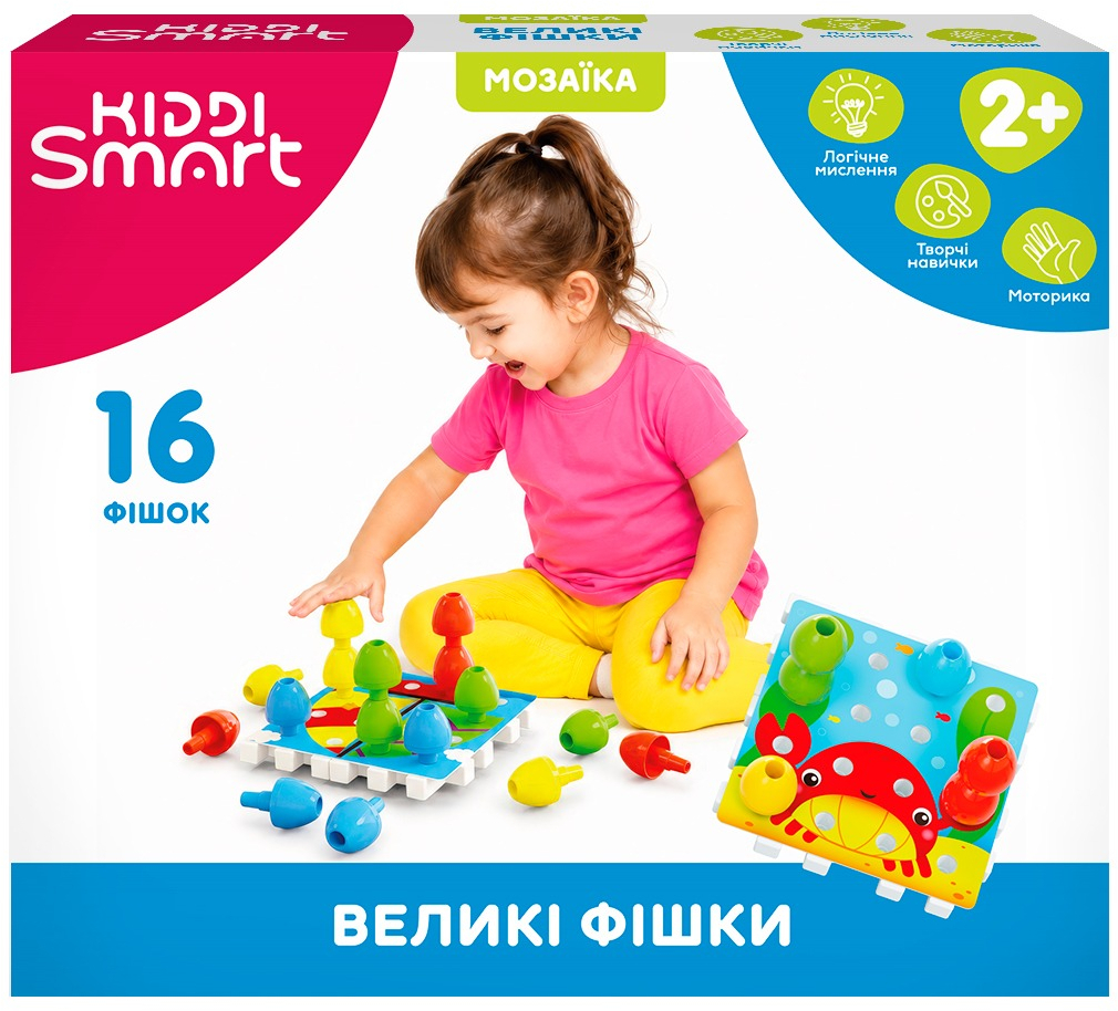 Развивающая мозаика Kiddi Smart Большие фишки (2270) фото1