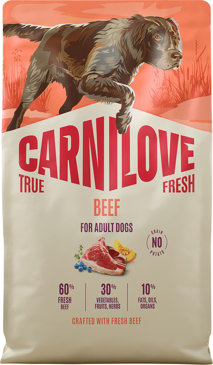 Корм сухой для собак Carnilove True Fresh Beef говядина 4 кг (8595602581795) фото1