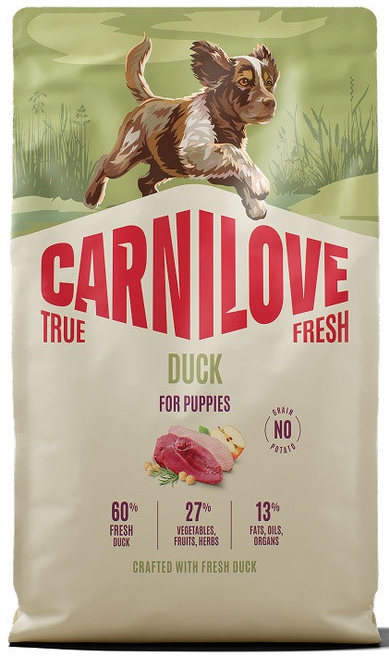 Корм сухой для щенков Carnilove True Fresh Puppy утка 4 кг (8595602582037) фото1
