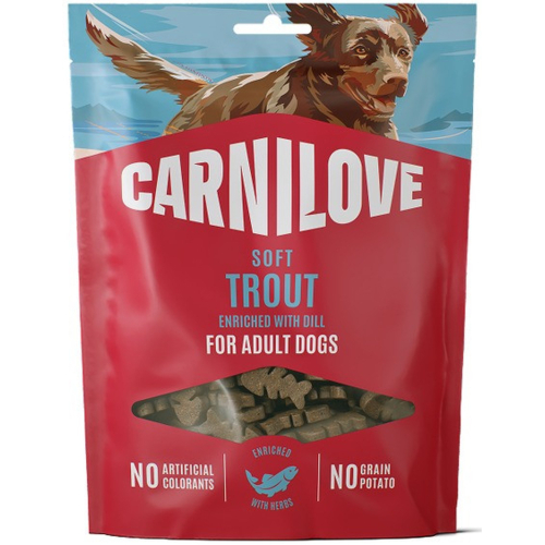 Лакомство для собак Carnilove Soft Snack Trout with Dill мягкие форель и укроп 200 г (8595602582631)