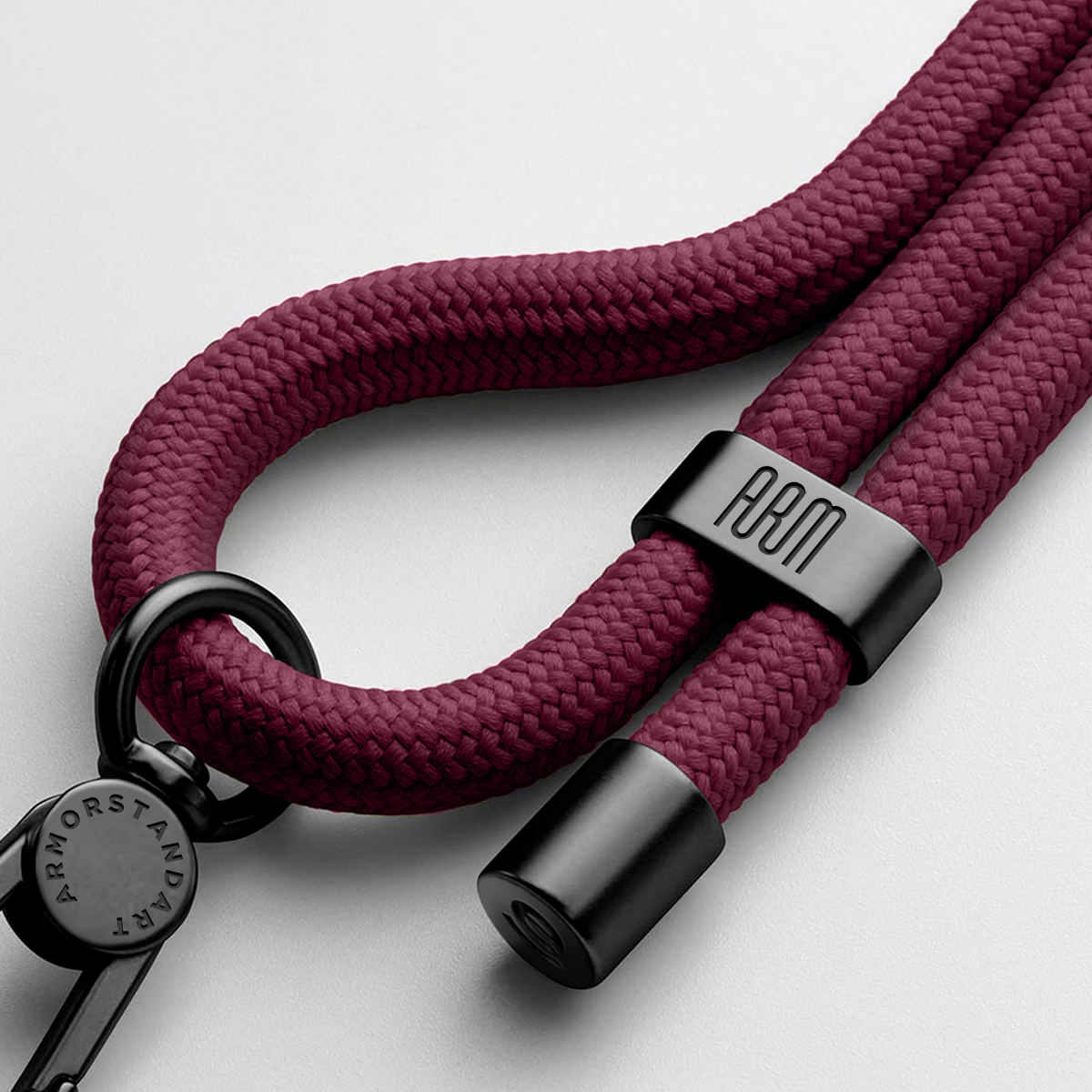 Ремешок для смартфону ArmorStandart Rope Black Burgundy with Clear holder (ARM91365) фото1