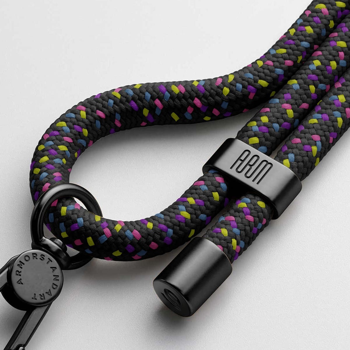 Ремінець для смартфону ArmorStandart Rope Black Royalty with Clear holder (ARM76093) фото1