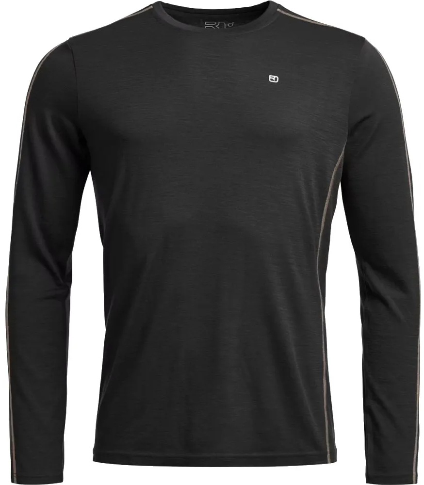 Термолонгслів чоловічий Ortovox 185 Rock'n'Wool Long Sleeve 2XL чорний фото1