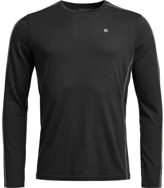 Термолонгслів чоловічий Ortovox 185 Rock'n'Wool Long Sleeve 2XL чорний фото