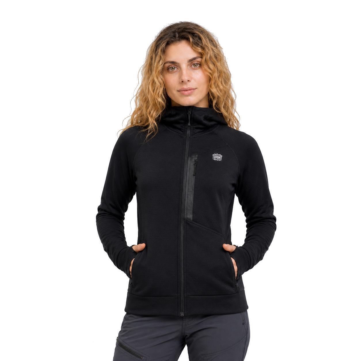 Кофта флісова жіноча Turbat Ilma Hood 100069400 M чорна фото1