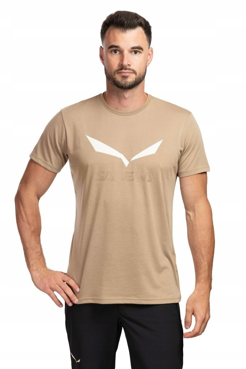 Футболка чоловіча Salewa Solidlogo Dri-Release 27018-7180 XL бежева фото1