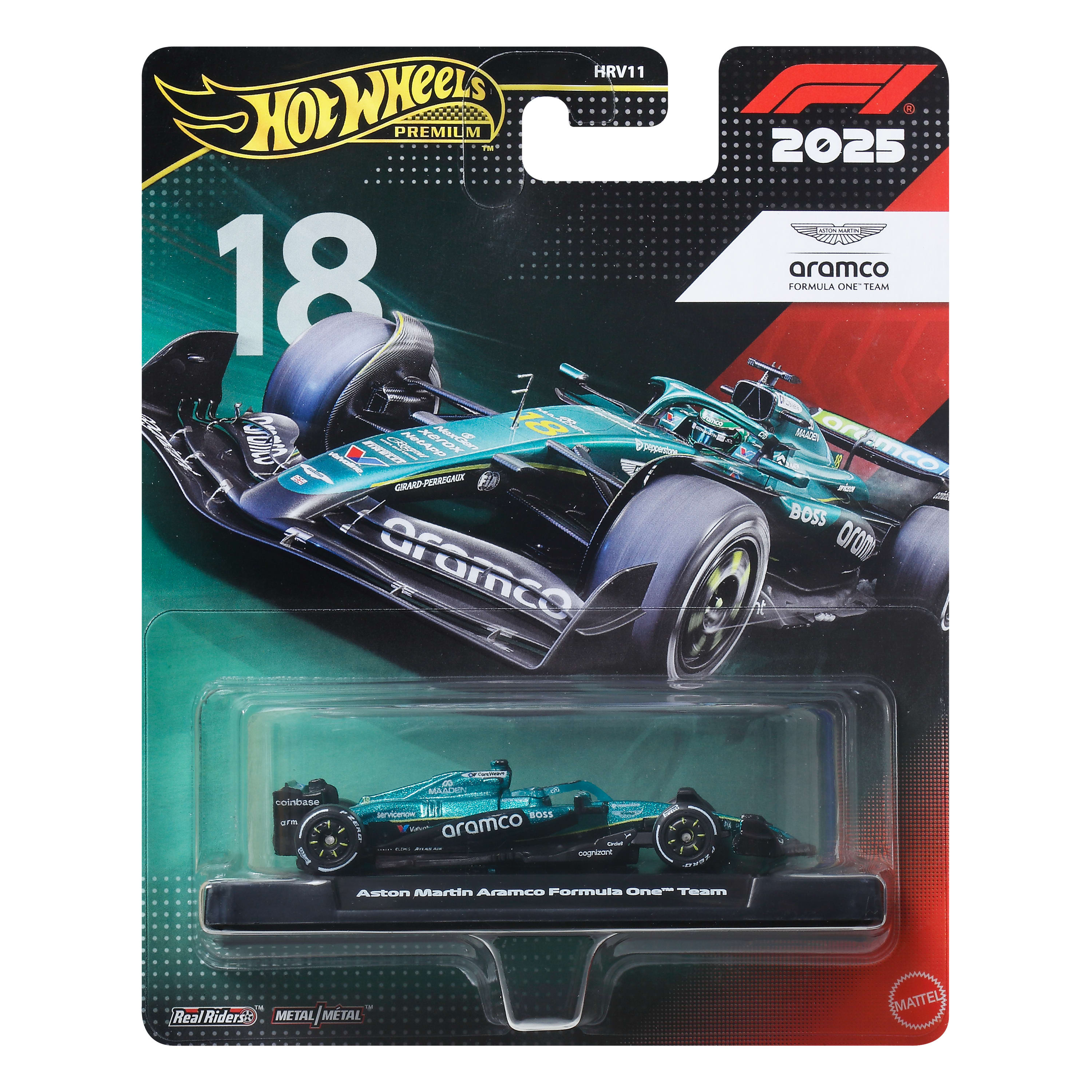 Коллекционный болид Aston Martin Lance Stroll #18 Formula 1 Hot Wheels (JKD87) фото1