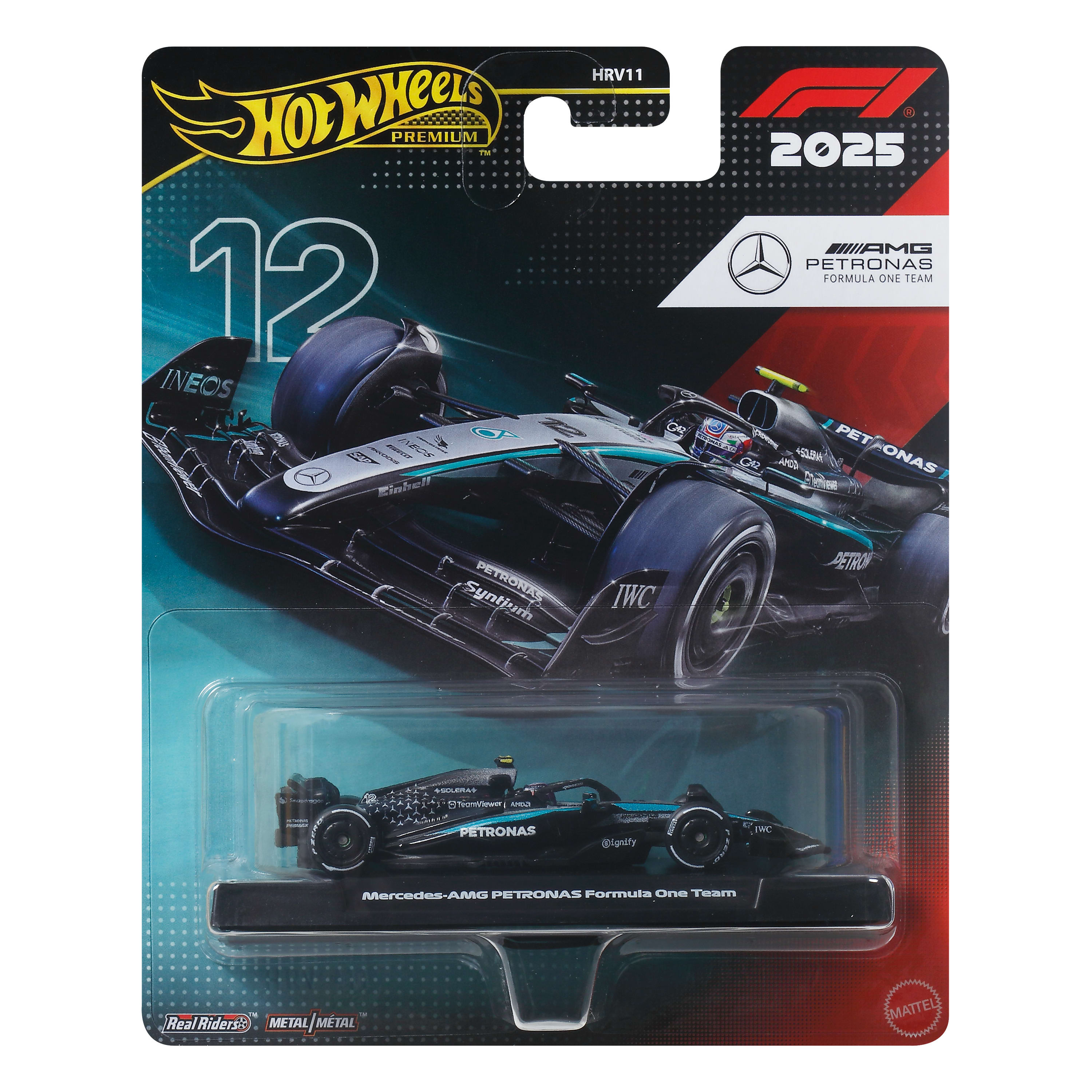 Коллекционный болид Mercedes-Benz Kimi Antonelli #12 Formula 1 Hot Wheels (JKD92) фото1