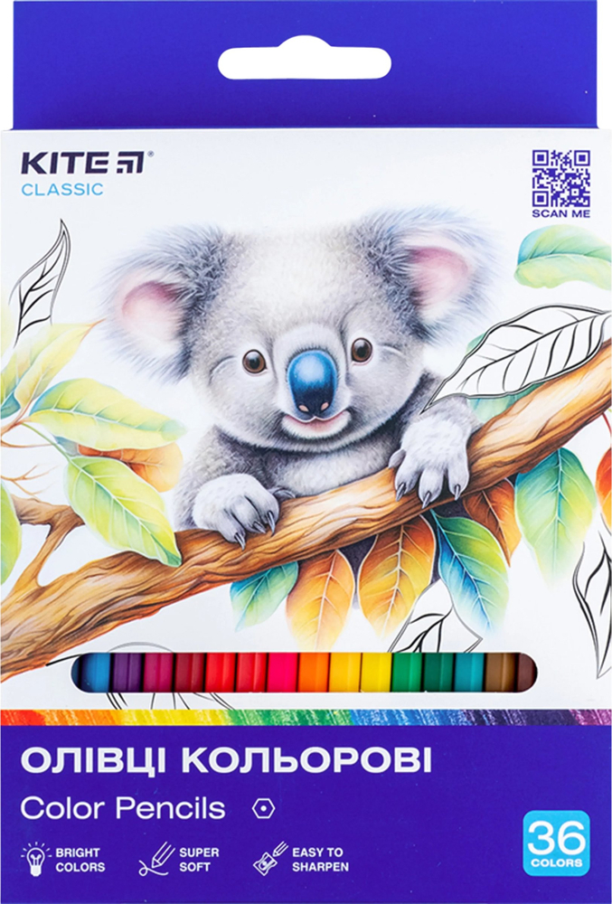 Карандаши цветные, 36 шт. Kite Classic (K-057) фото1