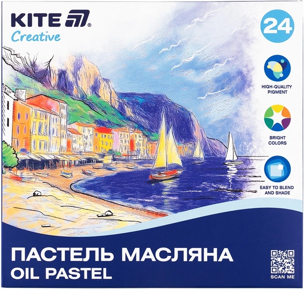 Пастель масляная, 24 цвета Kite Creative (K-200-24) фото1